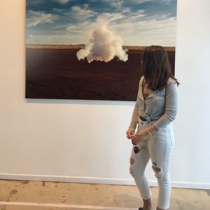 White American Eagle Distressed Skinny Jeans